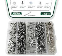 200pcs M5 T-Nuts Screws Kit for 2020 2040 8020 Series Aluminum Extrusion,40Pcs M5x10,40Pcs M5x8 Hexagon Socket Screws,40Pcs M5 T Sliding Nut,40Pcs M5 T Nut,40Pcs Washers