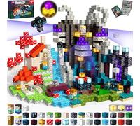 200pcs Magnetic Blocks with Light Blocks - Dark & Forest Magnetic Building Blocks Tiles for Kids, Magnet Cubes for Boys Girls Stacking Toy for 3-12 Birthday Gifts