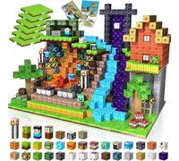 200PCS Magnetic Building Blocks with 6 Baseplate, Magnetic Blocks Cubes for Kids Ages 4-8, Stacking Magnet Blocks STEM Building Toys for Boys Girls Ages 3 4 5 6 7 8-12 Christmas Birthday Gifts