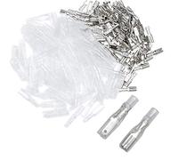 200PCS Male/Female Spade Crimp Terminals Electrical Insulating Sleeve Wire Wrap Connector, 2.8MM