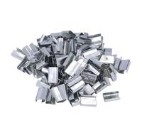 200PCS Metal Strapping Seals Banding Clips, Galvanized Steel Duty Open Seals Banding Clip for Polyester Strapping