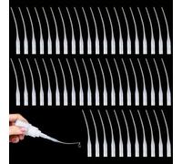 200Pcs Micro Glue Nozzles Tips for Bottles 3" Plastic Precision Glue Applicator Nozzles Extender Tips Dispenser for Spreading DIY Crafting, Clear