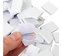 200Pcs Mini Books 1:12 Scale White Dollhouse Books Realistic Compact Dollhouse Miniatures Paper Mini Opening Ornament for Bookshelf Decoration, Toys