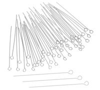 200Pcs Mini Stainless Steel Wire Eyepins 45mm Beading Small Open Eye Head Pins Needles Mini Metal Wire Eyepins for DIY Jewelry Craft Bead Earring Pendant Necklace Bracelet Keychain Making