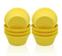 200Pcs Mini Yellow Cupcake Cases,Paper Muffin Cake Wrappers Boxes Baking Cups Dessert Holder Cupcake Liners for Kids Birthday Baby Shower Easter Wedding Party Cake Decoration