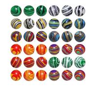 200pcs Mixed 8mm Synthetic Stone Beads Green Black White Yellow Light Blue Red Brown Purple Malachite for Jewelry Making Bracelet Necklace