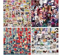 200pcs Mixed Anime Stickers, Trendy Various Anime Stickers, Classic Japanese Style Waterproof Vinyl Stickers for Laptop Luggage Skateboard, Teens