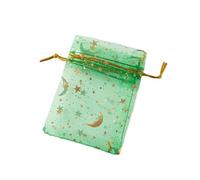 200Pcs Moon Star Organza Gift Bag Multicolor Jewelry Gifts Drawstring Pouches For Party Wedding Jewelry Packing