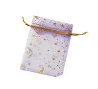 200Pcs Moon Star Organza Gift Bag Multicolor Jewelry Gifts Drawstring Pouches For Party Wedding Jewelry Packing