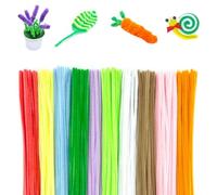 200pcs Multi Color Pipe Cleaners, 30cm x 6mm long Craft Pipe Cleaner, Pipe Cleaners Chenille Stems, Pipe Cleaner Chenille Wire Bending Plush for DIY, Arts, Craft Project, Decoration (10 Color)