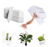 200Pcs Multifunctional Plastic Plant Marker Labels Set, Waterproof Garden Markers Reusable Nursery Labels, Blank Nursery Name Tags with Strings, Outdoor Plant Seed Name Sign Label for Herb Flower