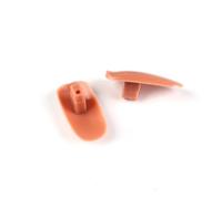 200pcs Nail Art Practice Tips Brown Plastic Fake Nail Set