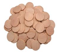 200pcs Natural Wood Slices Unfinished Round Discs Wooden Circles Ready to Be Painted and Decorated(50mm/2.0inch Flat Edge)