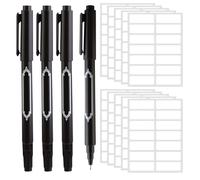 200Pcs No-Iron Clothes Labels for Kids, 45×15mm Waterproof Name Labels Clothing Tags with 4Pcs Permanent Fabric Markers Personalized Labels for School Uniforms, Daycare & Camp Supplies