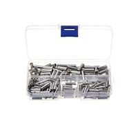 200PCS Non-Insulated Butt Connectors Uninsulated Electrical Wire Ferrule Cable Crimp Terminals with Storage Case for Harness Building Wiring Repairs