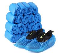 200Pcs Non Slip CPE Shoe Covers，Waterproof and Recyclable Shoe Booties Covers for Indoors，Fits up to 11 US Men and 13 US Women Size