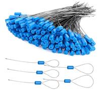 200Pcs Numbered Security Cable Seals Tamper Proof Tags Steel Disposable Self Locking Numbered Tags for Container Trailers Cargo Trailer Truck Logistics Milk Vehicle Oil Tank（Blue）