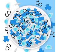 200Pcs Nurse Doctor Confetti - Blue Nurse Party Table Decorations Congrats Doctor Nurse Grad Scatters for Nursing Medical School Graduation Nurse Week Decor Retirement RN Party Supplies
