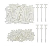 200Pcs Nylon Universal Cable Tie Buckle,Zip Ties Heavy Duty Self-Locking Nylon Holder,Automotive Zipper Clips, Zippered Trim Clip Auto Parts,Button Ziptie Bumper Retainer Fender Liner Fastener(White)