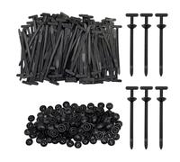 200Pcs Nylon Universal Cable Tie Buckle,Zip Ties Heavy Duty Self-Locking Nylon Holder, Automotive Zipper Clips,Zippered Trim Clip Auto Parts,Button Ziptie Bumper Retainer Fender Liner Fastener(Black)