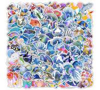200Pcs Ocean Life Stickers with Gift Box, Holographic Gold Foil Vinyl Decals, Waterproof Marine Animal Stickers for Kids Journal Laptop Water Bottle