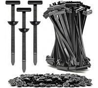 200pcs PA6 Nylon Cable Clips Universal Zip Tie Buckle Kit - Car Bumper Clips Fender Fasteners Snap-Fit Automotive Rivet Clips for Auto Parts Repair & Accessories