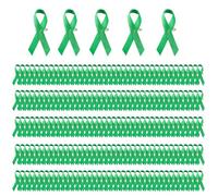 200PCS / Pack Supportive Ribbon Badge Pins Easy to Wear Brooches Awareness Pin for Philanthropic Activities and Nonprofit Event Accessories