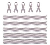 200PCS / Pack Supportive Ribbon Badge Pins Easy to Wear Brooches Awareness Pin for Philanthropic Activities and Volunteer Nonprofit Event Accessories
