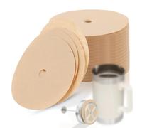 200pcs Paper Coffee Filters for Stanley French Press 48oz, Perforated Brown Filter Paper Replacements Compatible with Stanley Coffee Maker Accessories