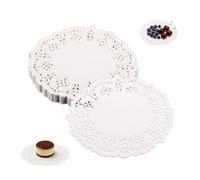 200pcs Paper Doilies, 9cm/3.5in White Round Decorative Disposable Doilies for Dessert Trays Cakes Party Decor Wedding Birthday Tableware & Craft Decorations
