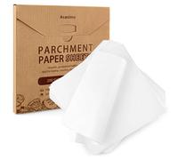 200PCS Parchment Paper Sheets, 9x9in, Squares Baking Paper for Baking, Air Fryer, Steaming, Grilling, Roasting, Wrapping, Precut Non-Stick Square Pan Liners, Oven Paper for Bread (White, 9x9 in)