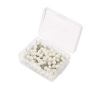 200Pcs Pearl Push Pins Plastic Round Head Decorative Thumb Tacks Map Push Pins for Cork Board, Map, Fabric Marking