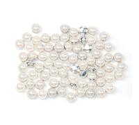 200Pcs Pearl Sew on Rhinestones for Crafting,6mm Claw Pearl Embellished Rhinestoness for DIY,Half Round Pearls for for Crafting Jewelry Handicrafts Clothes Bag Shoes-White(Silver Claw)