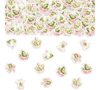 200Pcs Pink Bow Cute Cucumber Confetti Pickle Baby Shower Party Decoration | Pink Bow Table Decor A Little Pickle Is on the Way Confetti for Funny Cucumber Baby Shower Party Supplies