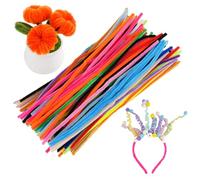 200Pcs Pipe Cleaners, 30cm Coloured Pipecleaners for Craft, Soft Fuzzy Pipe Cleaners for Craft Flowers, Holloween, Chritsmas DIY Projects Decor, 20 Colors(Green Blue Brown Orange Yellow Purple Red)