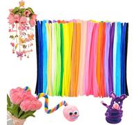 200PCS Pipe Cleaners for Craft Flowers, Coloured Pipe Cleaners, Innovative Pipecleaners for Craft Stems for DIY Arts & Crafts for Creative Handmade DIY Decorations 20 Colors