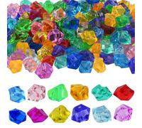 200Pcs Pirate Jewels Treasure, Acrylic Diamond Gems Jewels, Childrens Crystal Acrylic Gemstones, Kids Play Gems Ice Rocks Gems, Multicolor Gemstones Kids for Party Craft Decoration