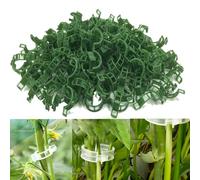 200PCS Plant Support Clips, Plastic Plant Clips for Climbing Plants, Garden Clips Support Clips Plant Support Vine Fixing Clip for Tomato Grape Vine Vegetables Plants (Green)