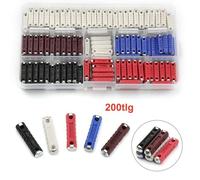 200Pcs Plastic Car Fuse Kit for Torpedo Fuses, 5A 8A 16A 25A 40A Amp Set in Assortment Box
