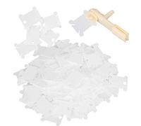 200Pcs Plastic Floss Bobbins with 1 Pcs Bobbin Winder, Thread Friendship Bracelet String Organizer Holder Set for Cross Stitch Cotton Thread Craft DIY Sewing Storage