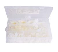 200pcs Plastic Nylon Cable Clamp R Type P Type Wire Clip Fasteners Assorted Box, Secure Cable Management Solution, Durable Nylon Cable Clips for Organizing Wires and Cables, Includ (200 pieces -