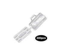200Pcs Practical Reusable Cable Identification Box Clear Window Secure Fastening Portable For Office Industrial Use Industrial Identification Systems
