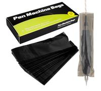 200Pcs Premium Black Tattoo Gear Covers - Waterproof & Dustproof Bags for Tattoo Guns & Pens, Ideal Tattoo Wraps