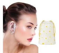200Pcs Premium Waterproof Ear Covers - Disposable PE Ear Protectors for Shower, Hair Dye, & Salon Use - Elastic Ear Caps for adults