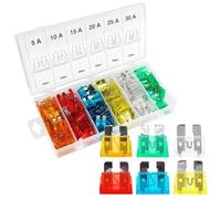 200pcs Profile Medium Size Blade Type Car Fuse Assortment 5/10/15/20/25/30A Standard Fuse Set Auto Car Truck with Box