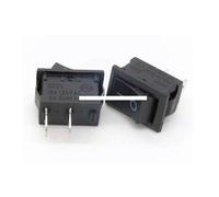 200Pcs Push Button Switch 15x21mm SPST 2Pin 6A 250V 10A 125V KCD1-101 Snap-in On/Off Rocker Switch 15MM*21MM Black ICXLPMC