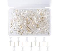 200PCS Push Pins Tacks, Board Map Calendar Photo Drawing Pin, Steel Point Thumb Tacks For Wall Board Map Calendar Photo Craft Projects Plastic Head (B)