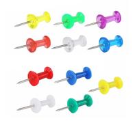 200PCS Push Pins Tacks, Board Map Calendar Photo Drawing Pin, Steel Point Thumb Tacks For Wall Board Map Calendar Photo Craft Projects Plastic Head (D+E)