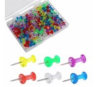 200PCS Push Pins Tacks, Plastic Head Drawing Poster Tack Needle, Thumbtacks For Cork Board Bulletin Boards For School, Office, Cork Board (E)