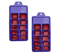 200pcs Red Ballerina Press on Nails Full Cover Plastic
